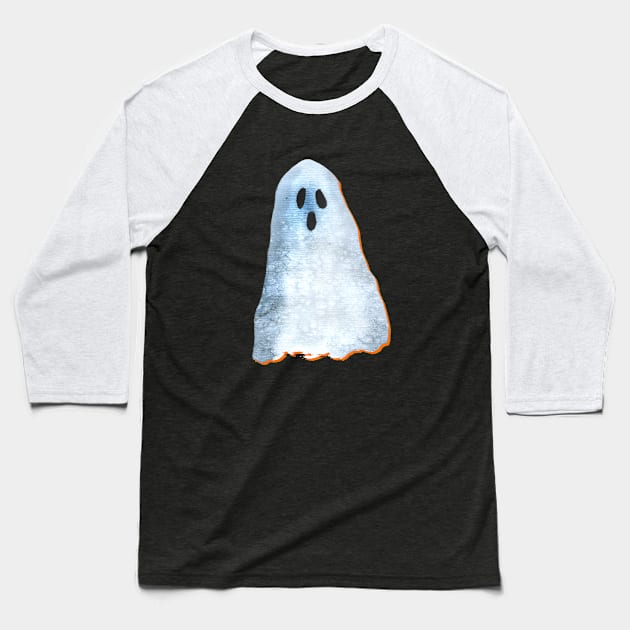 Watercolor halloween ghost Baseball T-Shirt by Jenmag